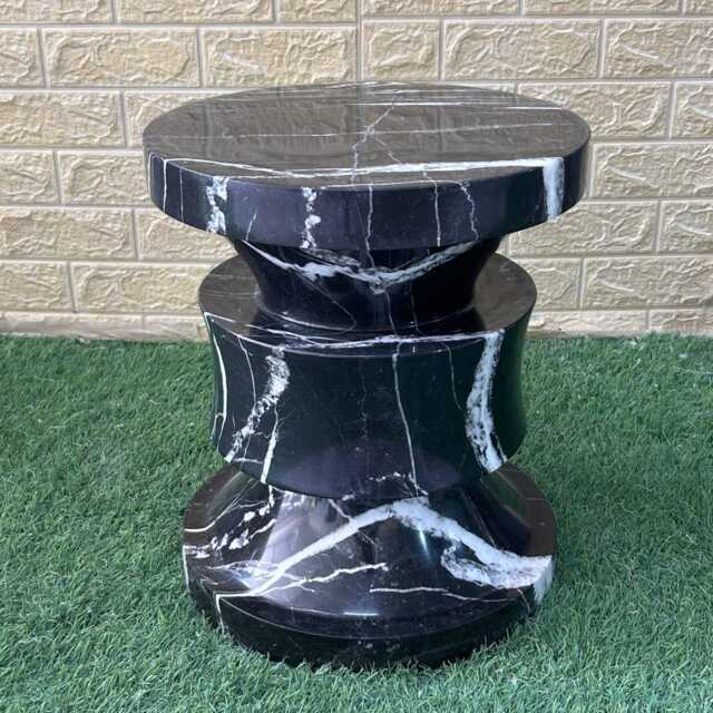 Black Marquina Side Table - Barth Stools Nero Marquina, Forest Green ...