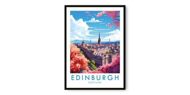 Edinburgh Scotland Travel Poster Gicl??e Fine Art Print by Etsy ...