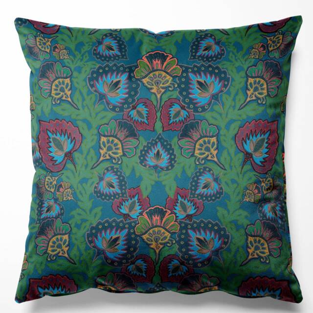Decor R Covers Garden Of India Peacock Cushion Velvet Luxury Home Decor Covers, Luxe ...