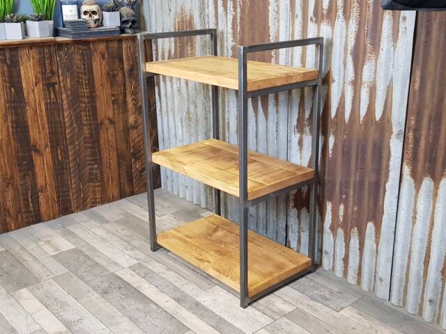 Picture of Modern Industrial Style Shelving Unit, Freestanding Bookshelves, Solid ...