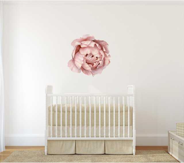 Pink Peony #1 Removable Fabric Wall Decal Individual Blossoming Peonies ...