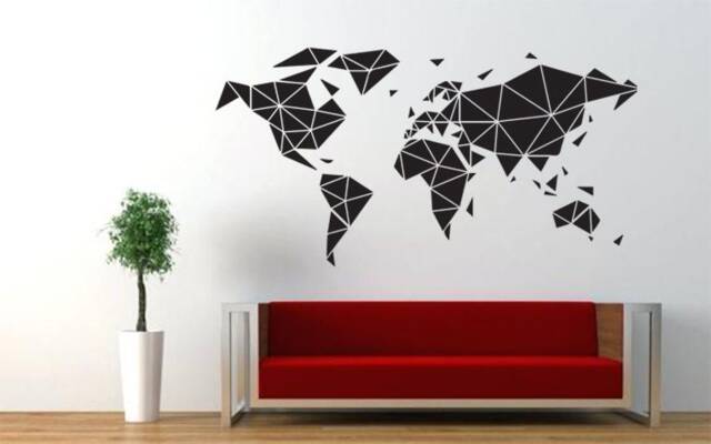 World Map Wall Decal Sticker Wallart Quote by Etsy | ufurnish.com
