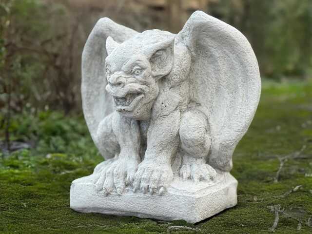 Stone Gargoyle Statue Concrete Monster Decoration Outdoor Demon ...