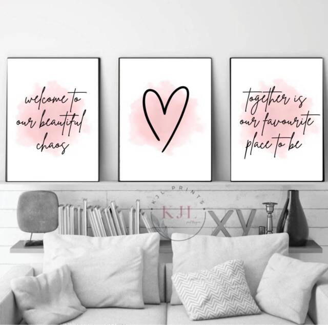 Blush Pink Wall Prints Set Home Decor Art by Etsy | ufurnish.com