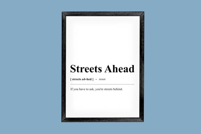 "Community ""Streets Ahead"" Dictionary Definition Print A3 A4 A5
