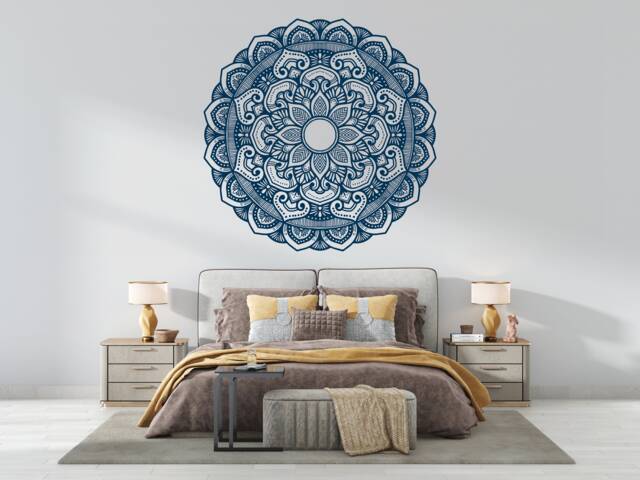 Mandala Art Wall Decal - Namaste Room Decor Living Vinyl Decals ...