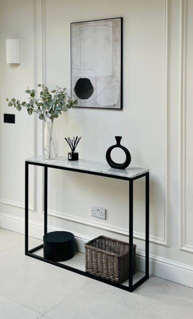 Carrara Marble Console Table Hallway Entrance by Etsy | uFurnish.com
