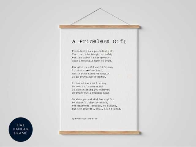 Friendship Poem Print - Bestie Gift, Helen Steiner Rice Verse by Etsy | ufurnish.com