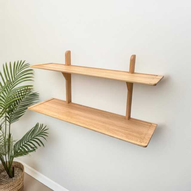 Large Oak Double Wall Shelf by Etsy | ufurnish.com