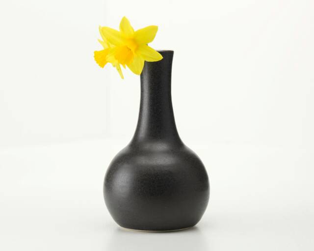 Black Satin Bud Vase, Hand Thrown Ceramic Stoneware Pottery by Etsy ...