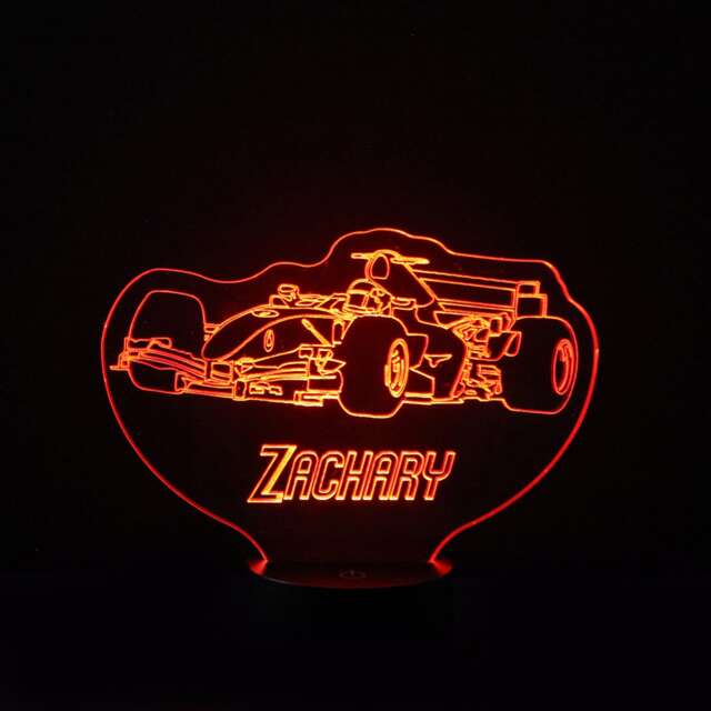 Personalised F1 Racing Car Night Light Color Changing Led Lamp by Etsy ...
