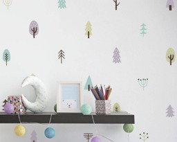 Watercolor Forest Wall Decals Woodland Animals Nursery Decor by Etsy ...
