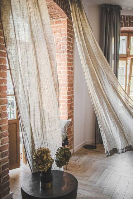 Light Sheer Linen Day Drapes, Curtains Ripple Fold See-Through, Soft ...