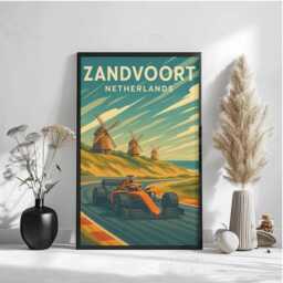 Zandvoort F1 Grand Prix Poster - Vintage Style Dutch Gp Art Print
