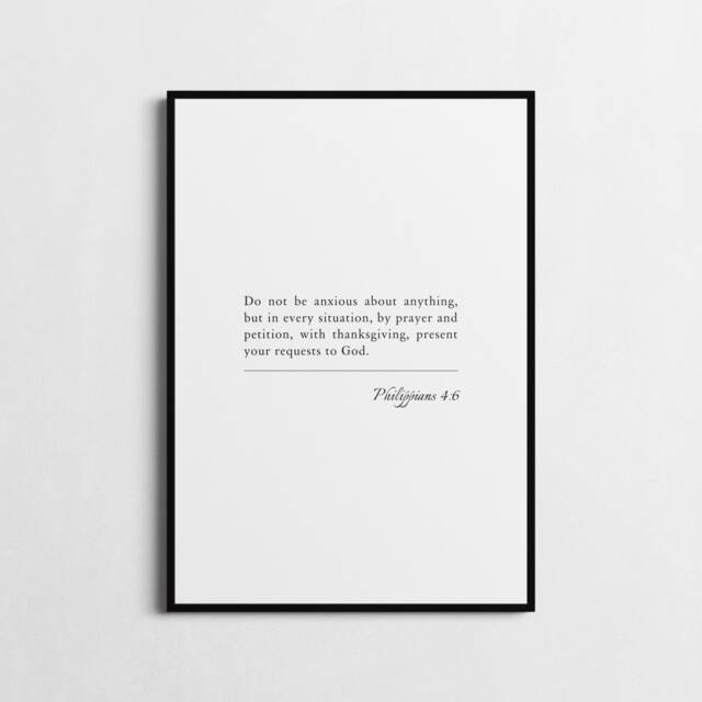 Philippians 46 - Bible Verse Poster Framed Print Christian Wall Art by ...