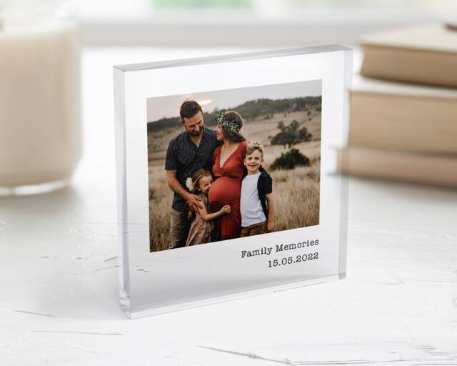 Personalised Photo Memory Block I Freestanding Photo, Custom Block ...