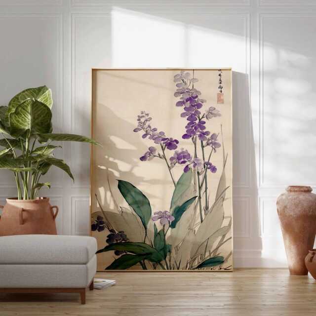 Orchid GALLERY MADE IN KOREA 絵画　アート　壁掛け japanese-orchid-wall-art-