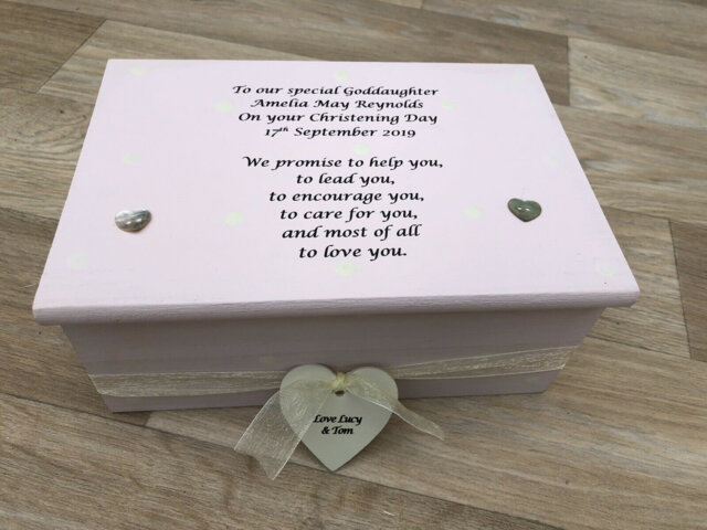 Personalised Jewellery Box Gift Goddaughter Christening Baptism Or ...