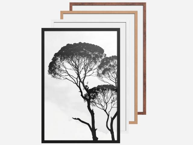 Black Frame, White Picture Rustic Photo A2, A3, A4, A5, Poster Thin ...