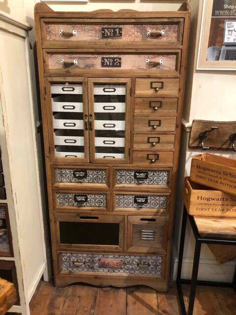 Vintage Style Map Multi Drawer Storage Cabinet by Etsy | ufurnish.com