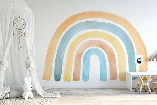 Boho Rainbow Wall Decal Peel & Stick Nursery Decor by Etsy | ufurnish.com