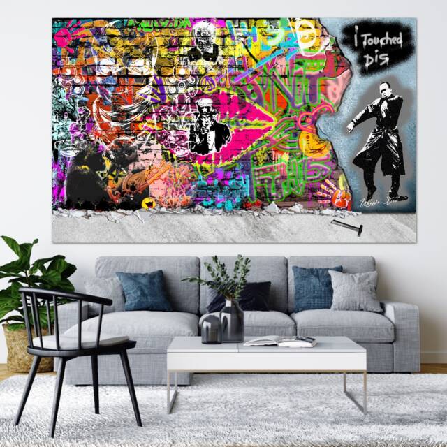 Canvas Banksy, Pop Art, Wall Picture Print, Banksy Graffiti, Street ...