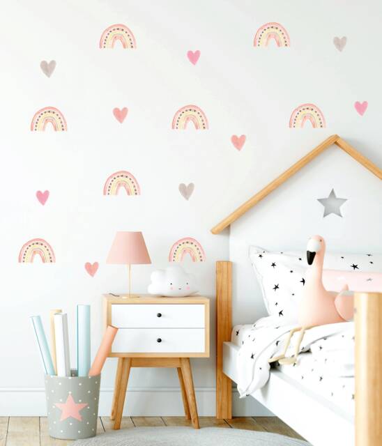 Rainbow Wall Decal, Nursery Watercolor Rainbow Stickers, Wall Decal For — free download