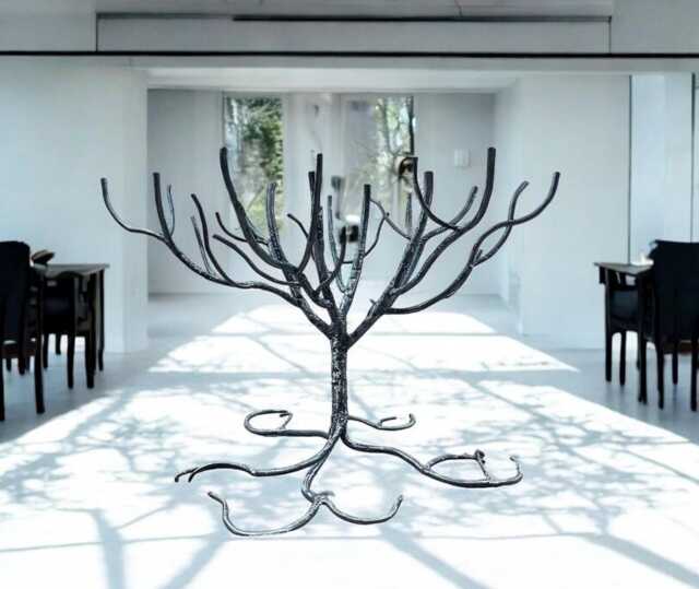 Tree Shape Metal Table Base Forged Iron Forest Branch Dining Table Base, Rustic Organic Tree ...