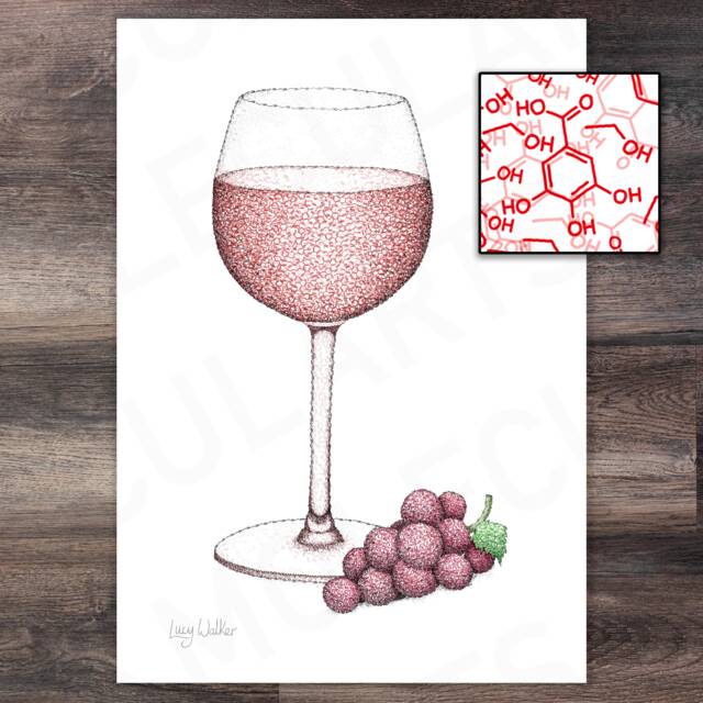Red Wine - Molecule Art Print Poster Science Chemistry by Etsy ...