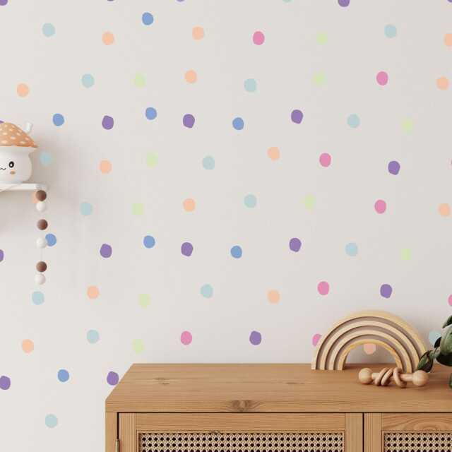 Pastel Dot Wall Decals Removable Nursery Stickers by Etsy | uFurnish.com