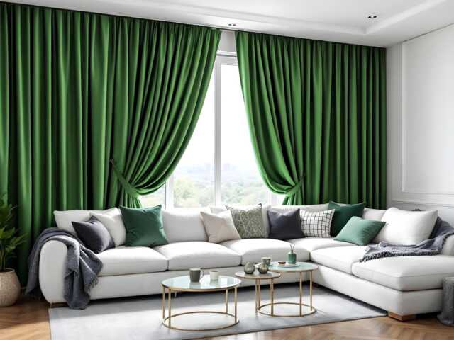 Living Room Curtain, Wide Velvet Curtain, Blackout Curtains, Velvet ...