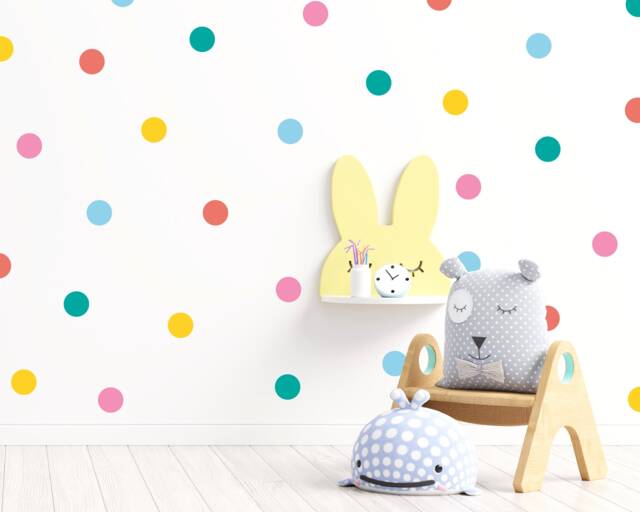 Polka Dot Wall Stickers Pastel Nursery Decals by Etsy | uFurnish.com