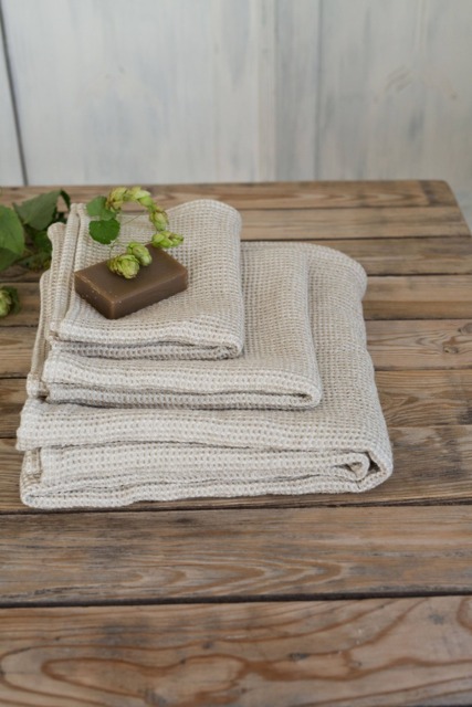 Linen Waffle Bath Towel, Cotton Hand Towels Set, Sauna Spa Sheet ...