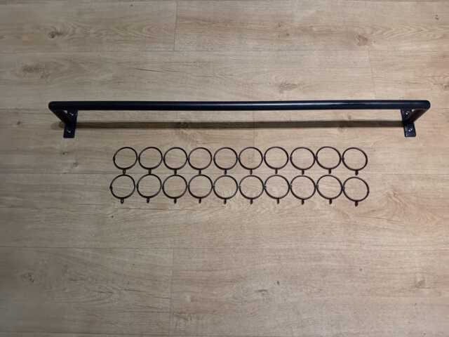 Extra Heavy Duty Curtain Rail Set-Uphandcrafted Wrought Iron - Forged ...