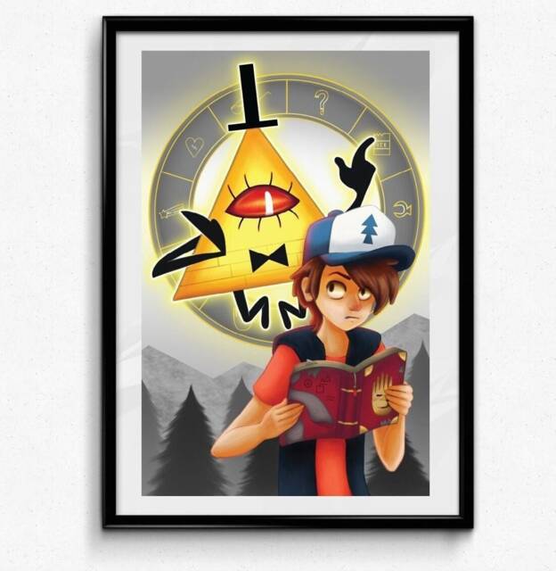 Gravity Falls Bill Cipher Dipper Art Print - Glossy 11x17 Fan Poster ...