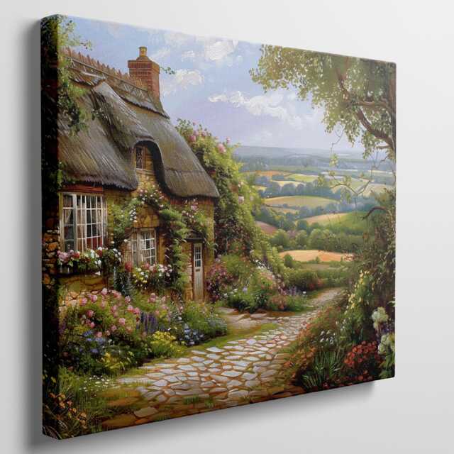 Cottagecore Canvas Print Rustic English Countryside Wall Art by Etsy ...