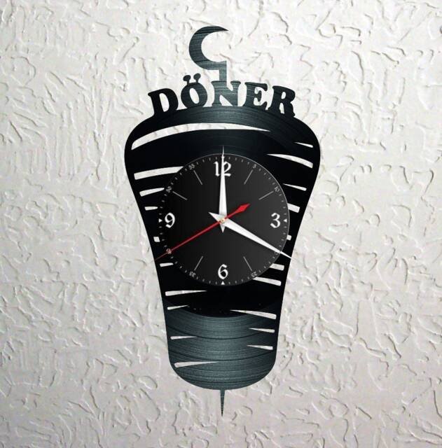 Ner Clock D??ner Record Clock, Vinyl, Retro, Wall Individual, Gift, Living Room ...