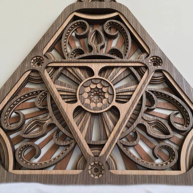 Triangle - Hypnotic Shapes - Extra Large Wall Art Abstract, Ethnic Art ...