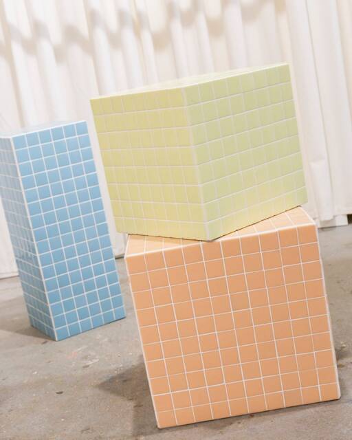 Tile Table Cube Tile Side Table - Handmade Cube Modern Mosaic Furniture Retro Accent ...