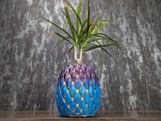 Dragonkin Egg Planter Dragon Scale Gothic Concrete Planter, Gold