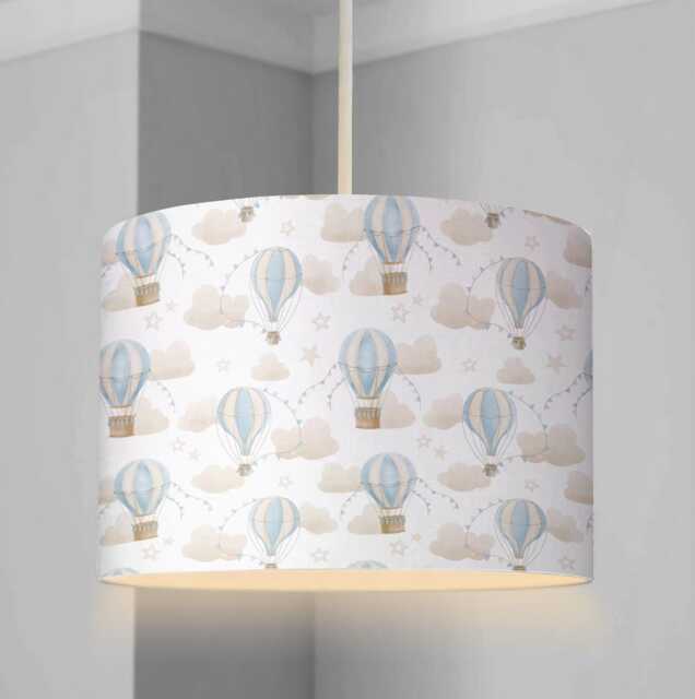 Lampshade - Nursery Ceiling Multiple Hot Air Balloons Baby Blue ...