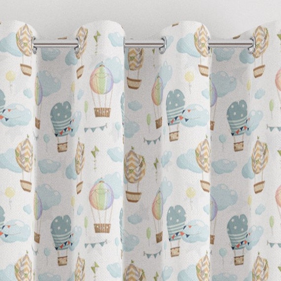 Hot Air Balloon Children's Bedroom & Nursery Curtains, Sample, Blackout ...