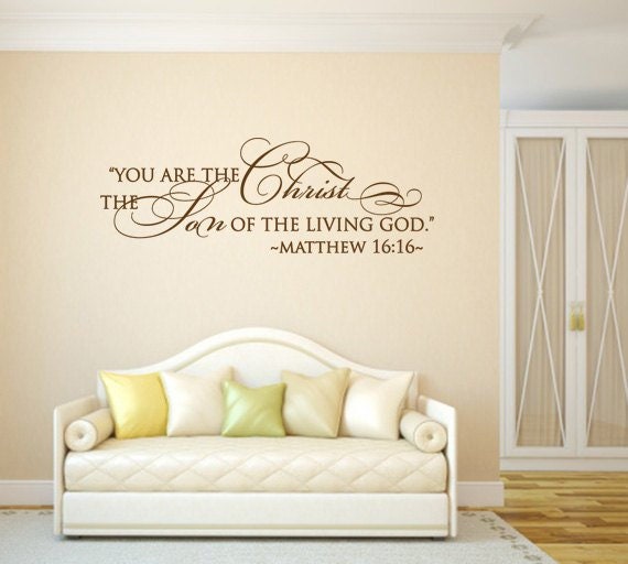 Vinyl Bible Verse. You Are The Christ - Code 105 Christian Wall Decals ...