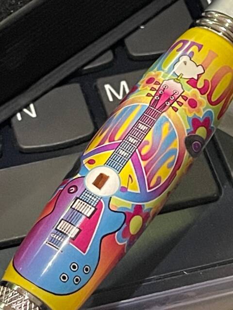 Stage Pen Woodstock Festival 1969 Authentic Concert Stage Embedded Ballpoint Pen ...