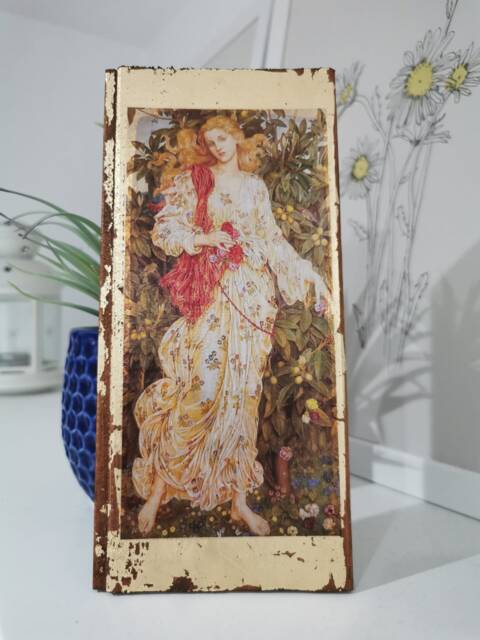 Flora By Evelyn De Morgan Pre-Raphaelite Gold Wooden Wall Art by Etsy ...