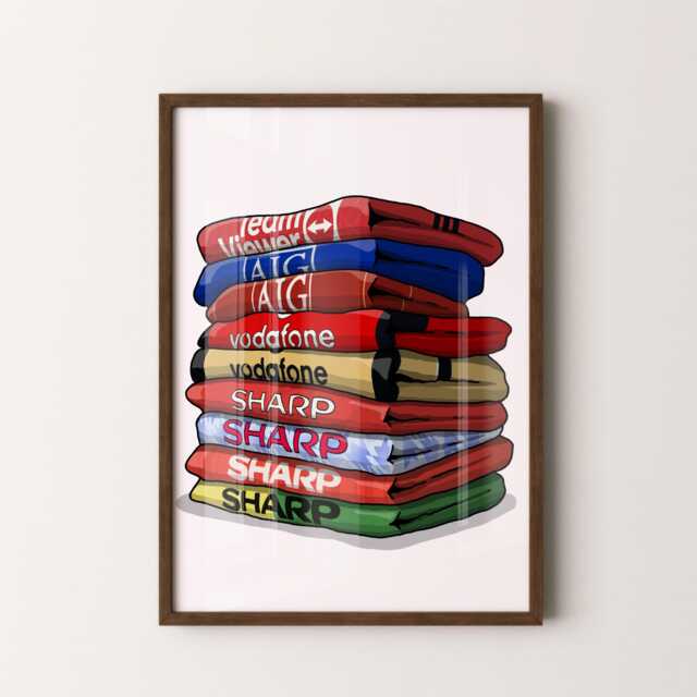 Man Utd Fan Gift, Classic Jerseys Art, Mufc Memorabilia, Football Decor, Manchester United Kit ...