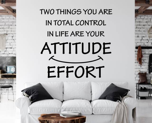 Life Attitude Effort Inspirational Quotes Wall Decals Vinyl Stickers ...