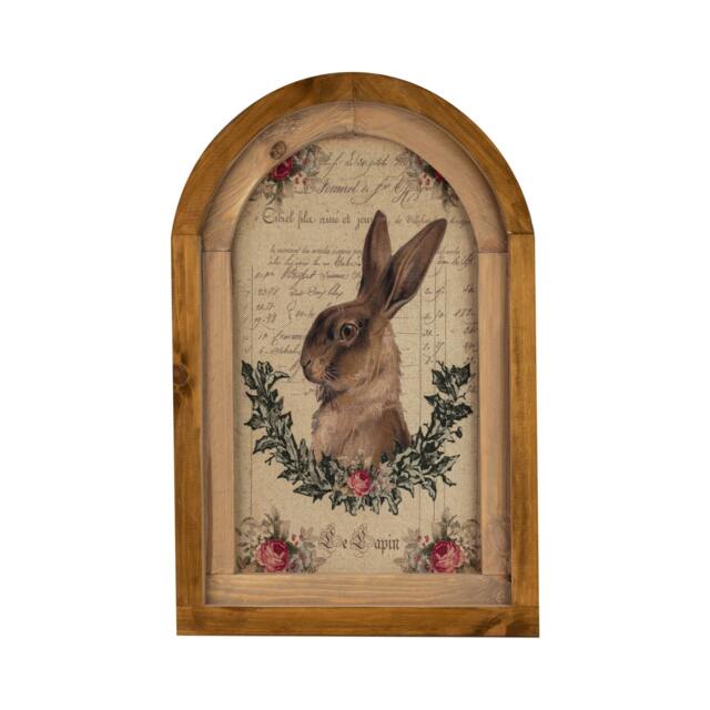 Farmhouse, Easter, Rustic Wall Art Decor, Bunny, Rabbit, Arched Window ...