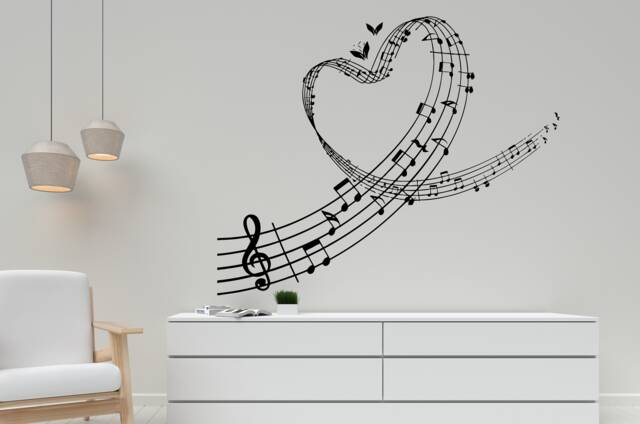 Music Wall Decal Notes Sticker Decor - K404 by Etsy | ufurnish.com