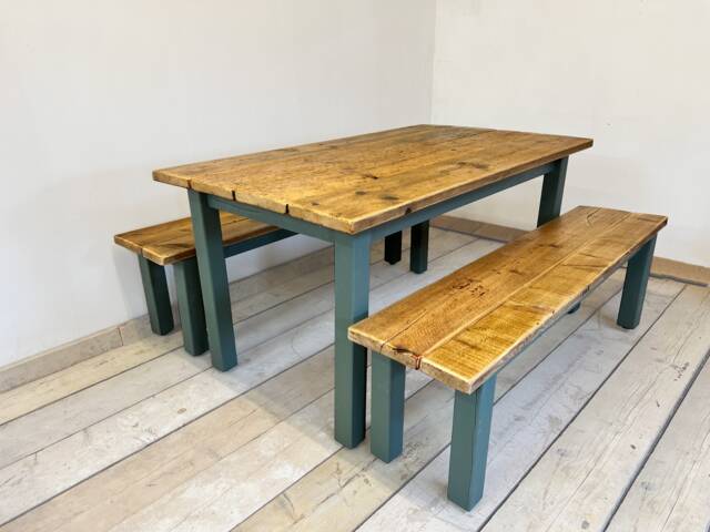 Farmhouse Interior Dining Table - Handmade Solid Wood With Custom Sizes ...